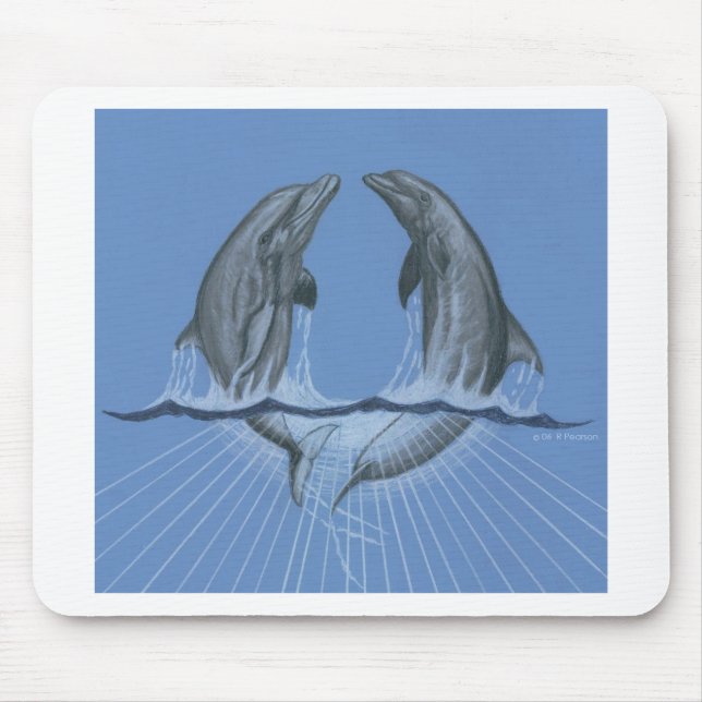 Dancing Dolphins Mouse Pad (Front)