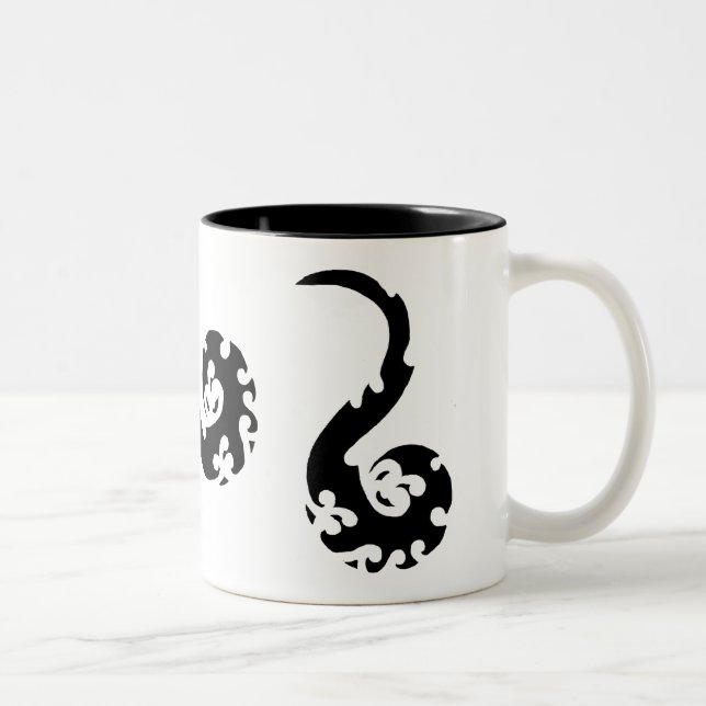 Dancing Dragons Two-Tone Coffee Mug (Right)