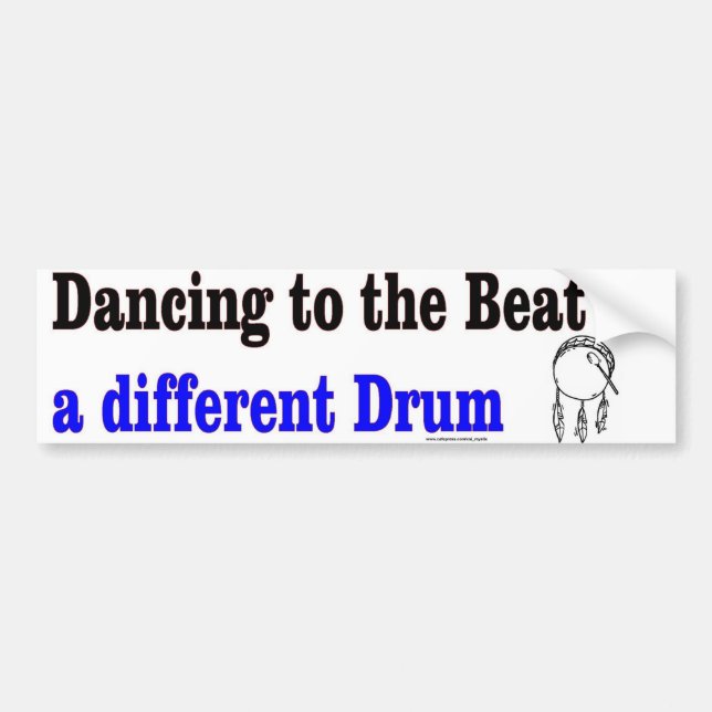 dancing drum bumper sticker (Front)