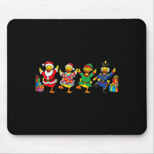 Dancing Ducks Christmas Cute Holiday Party Apparel Mouse Pad