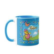 Dancing Easter Basket Spanish Ceramic Mug