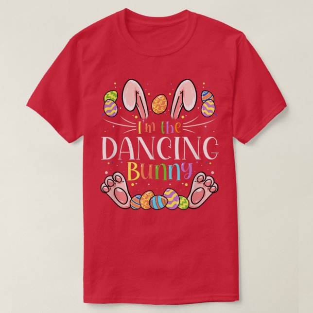 Dancing Easter Matching Family Party Bunny Face Co T-Shirt (Design Front)