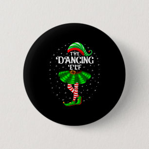 Dancing Elf Christmas Family Matching Women Girls  6 Cm Round Badge