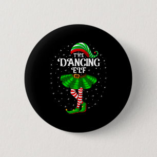 Dancing Elf Christmas Family Matching Women Girls  6 Cm Round Badge