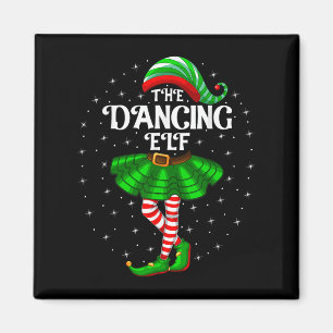Dancing Elf Christmas Family Matching Women Girls  Magnet