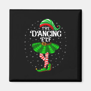 Dancing Elf Christmas Family Matching Women Girls  Magnet