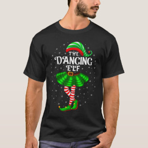 Dancing Elf Christmas Family Matching Women Girls T-Shirt