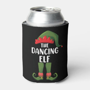 Dancing Elf Family Matching Group Christmas Party  Can Cooler