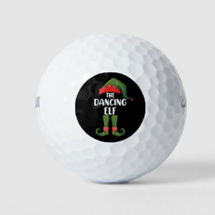 Dancing Elf Family Matching Group Christmas Party Golf Balls
