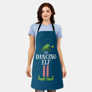 Dancing Elf Matching Family Group Christmas Party Apron