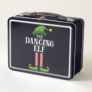 Dancing Elf Matching Family Group Christmas Party Metal Lunch Box