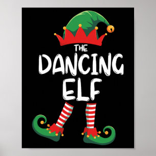 Dancing Elf Matching Family Group Christmas Party  Poster