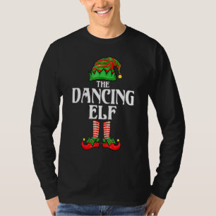 Dancing Elf Matching Family Group Christmas Party T-Shirt