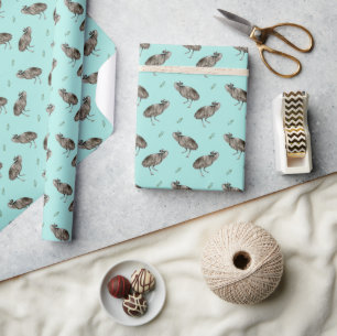 Dancing Emu Pattern Wrapping Paper