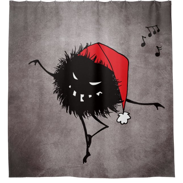 Dancing Evil Christmas Bug Shower Curtain (Front)