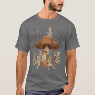 Dancing Fairies Magical Mushroom Art Design T-Shirt