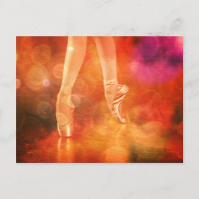 Dancing feet ballerina dance ballet dancer art postcard (Front)