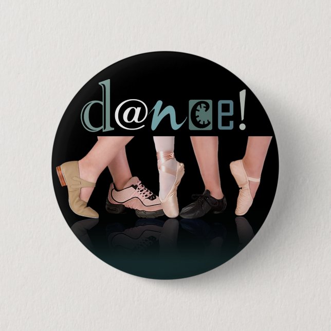 "Dancing Feet" - Choreographer, Dancer, Instructor 6 Cm Round Badge (Front)