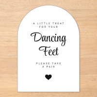 Dancing Feet Sign Wedding Flip Flops