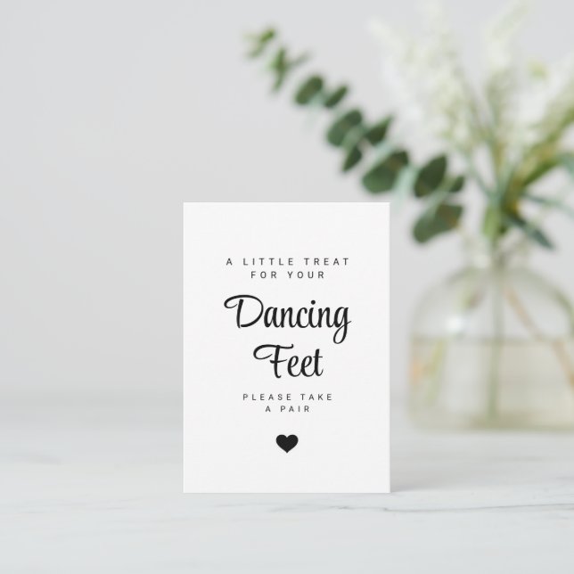 Dancing Feet Wedding Flip Flops Party  Card (Standing Front)