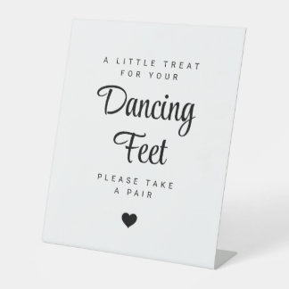 dancing feet wedding party signs,dancing feet pedestal sign