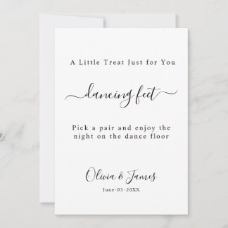 Dancing Feet Wedding Sign Template, Invitation