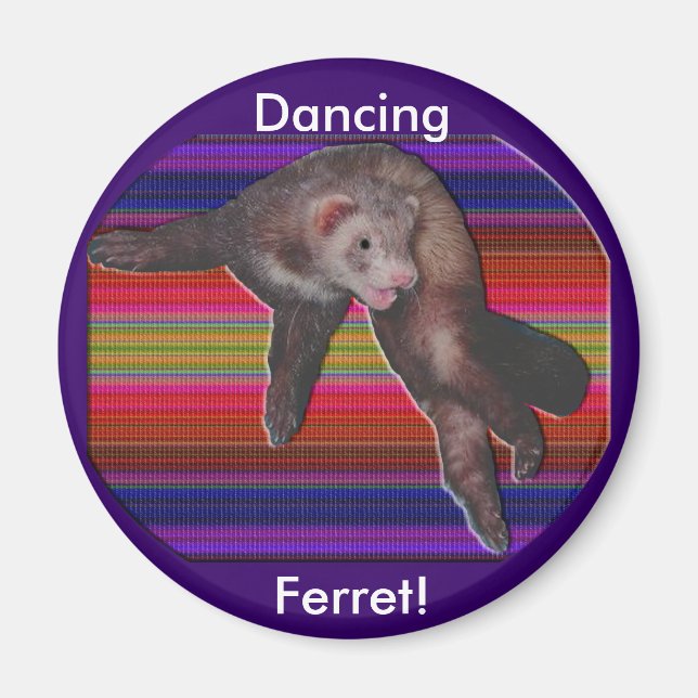 Dancing Ferret Magnet (Front)