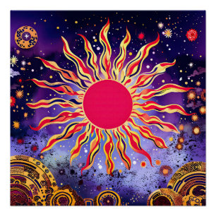 “Dancing Fire of the Cosmos” The Sun Poster