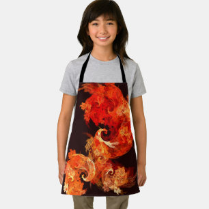 Dancing Firebirds Abstract Art Apron