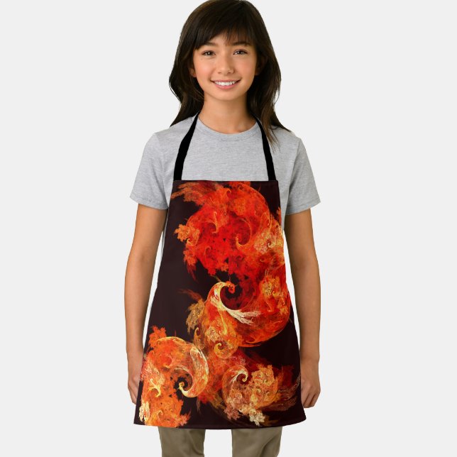 Dancing Firebirds Abstract Art Apron (Insitu)
