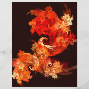 Dancing Firebirds Abstract Art Letterhead