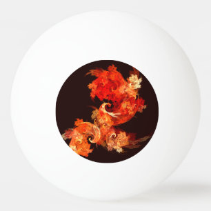 Dancing Firebirds Abstract Art Ping Pong Ball