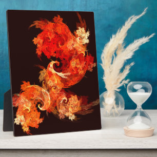 Dancing Firebirds Abstract Art Plaque