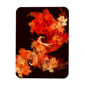Dancing Firebirds Abstract Art Premium Magnet
