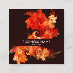 Dancing Firebirds Abstract Art Professional Square Business Card