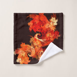 Dancing Firebirds Abstract Art Wash Cloth