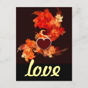 Dancing Firebirds Love Postcard