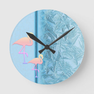 Dancing Flamingos Acrylic Wall Clock
