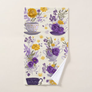 Dancing flower hand towel