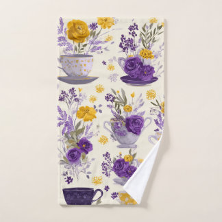 Dancing flower hand towel