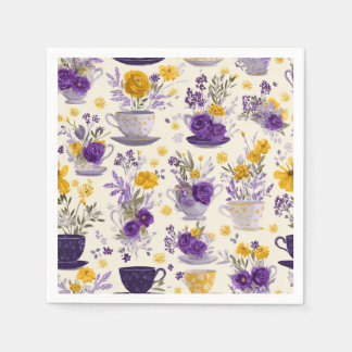 Dancing flower mugs napkin