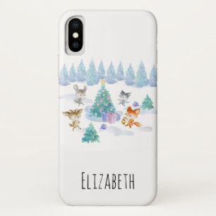 Dancing Forest Animals Christmas Watercolor Case-Mate iPhone Case