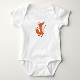 Dancing Fox Cute Art Baby Bodysuit