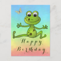 dancing frog postcard