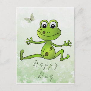 dancing frog postcard