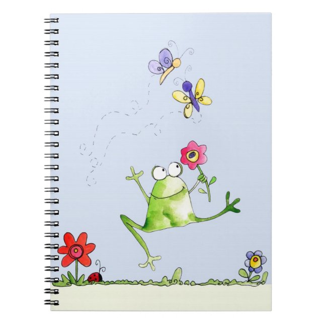 Dancing Frog Spiral Notebook (Front)