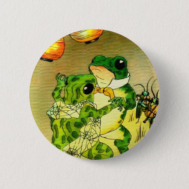 Dancing Frogs 6 Cm Round Badge (Front)