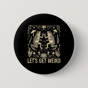 Dancing Frogs And Mushrooms Cottagecore Let's Get  6 Cm Round Badge