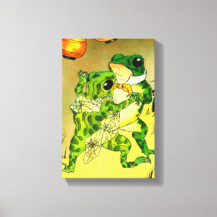 Dancing Frogs Canvas Print