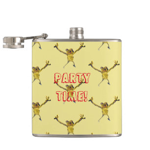 Dancing Frogs Funny Animal Hip Flask